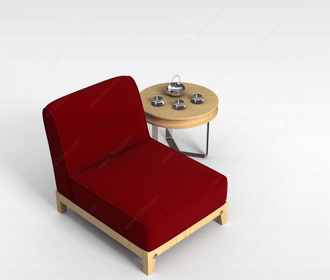 简约沙发茶几3D模型