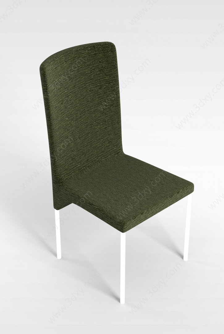 豆绿色椅子3D模型