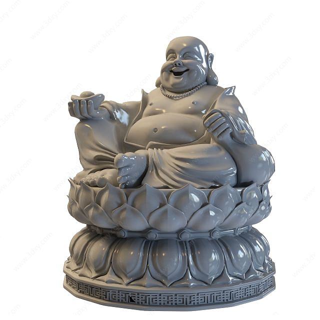 弥勒佛雕塑3D模型