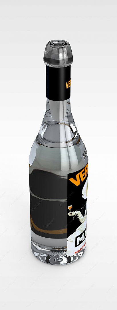 外国酒瓶3D模型