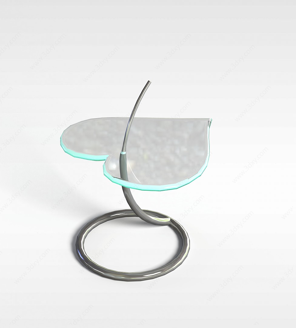玻璃心形桌3D模型