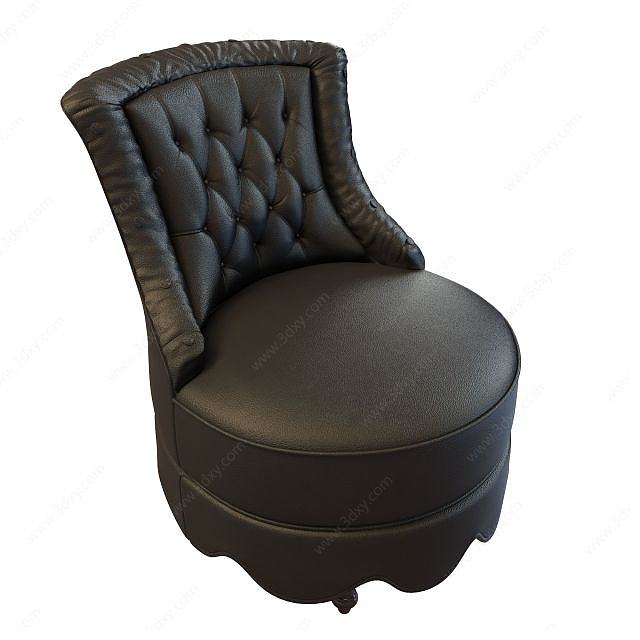 黑色沙发椅3D模型