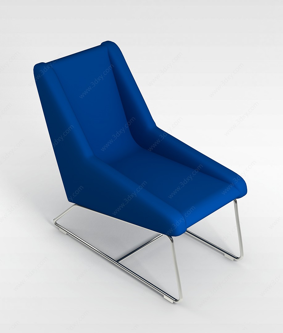 蓝色沙发椅3D模型