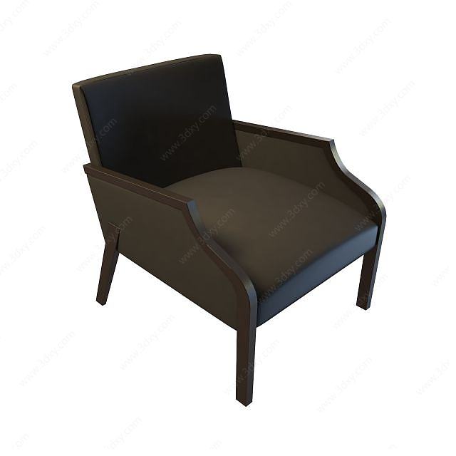 黑色商务椅子3D模型