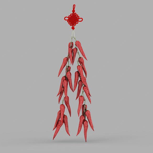 红辣椒挂件3D模型