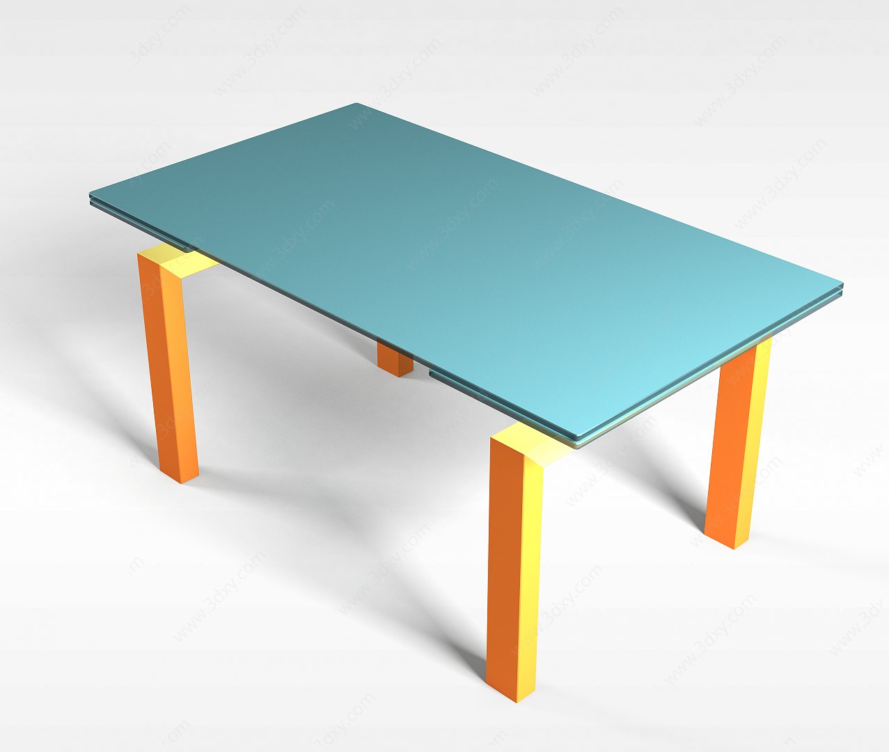 长方形桌子3D模型