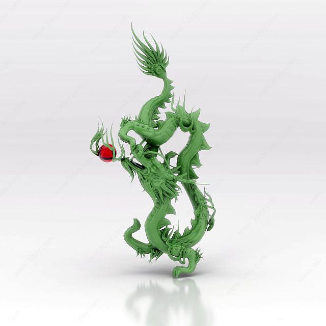 春节翡翠龙3D模型