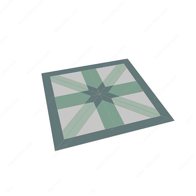 方形地毯3D模型