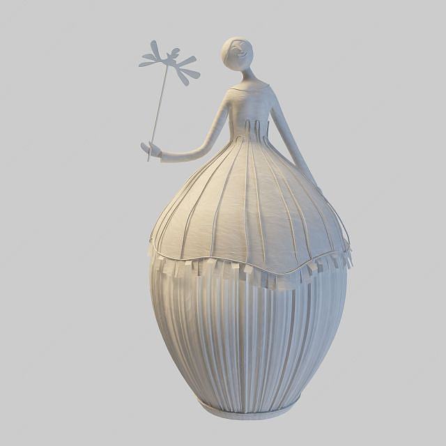 女性装饰灯3D模型