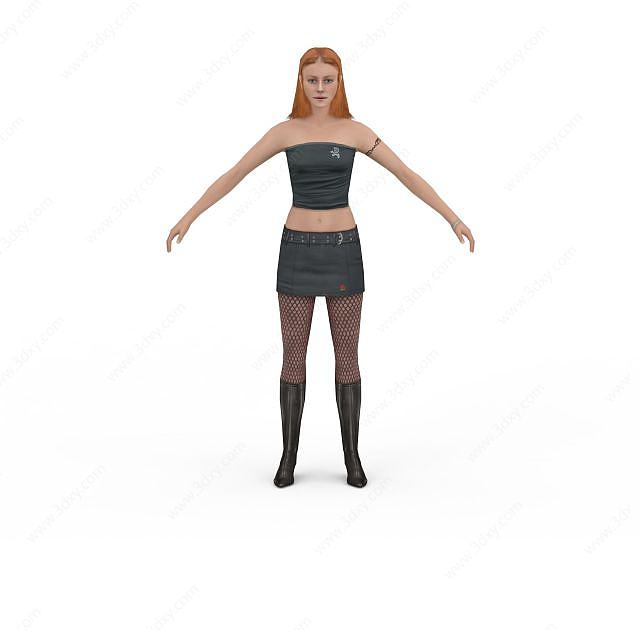 现代性感女装3D模型