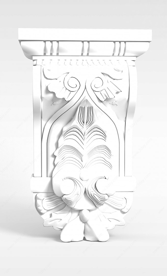 雕刻柱头3D模型