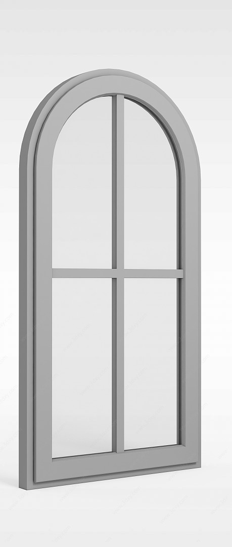 现代拱形窗3D模型