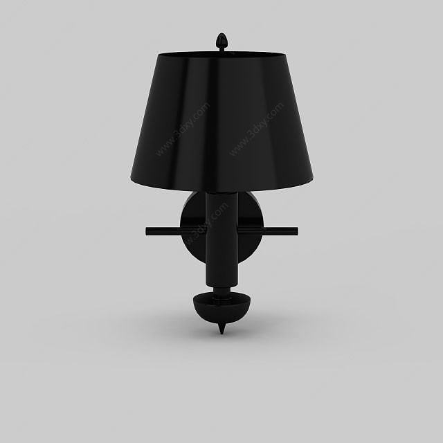 黑色壁灯3D模型