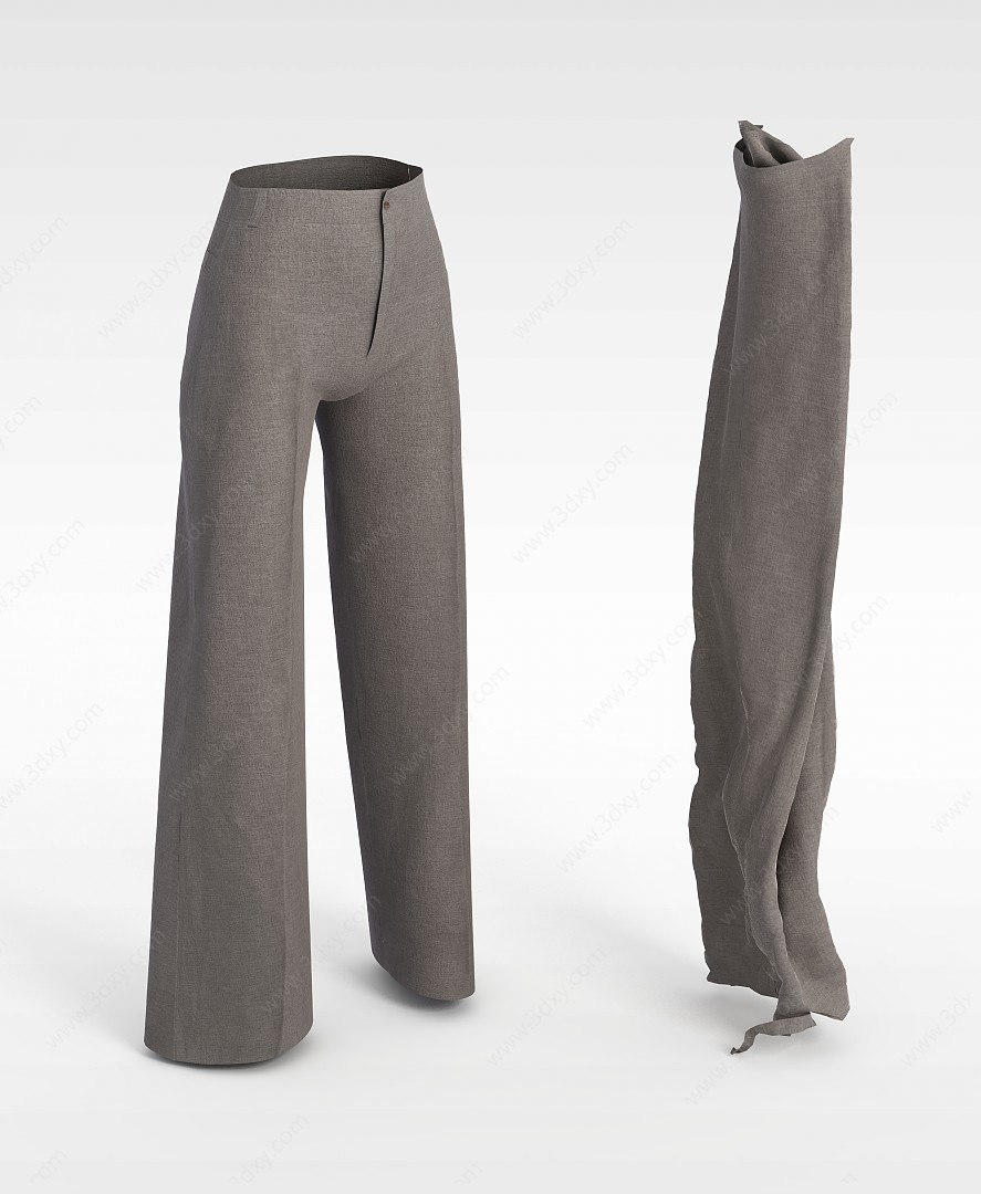 女士运动裤3D模型