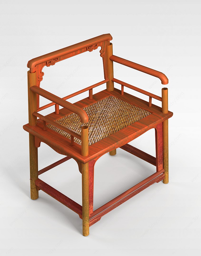 中式太师椅3D模型