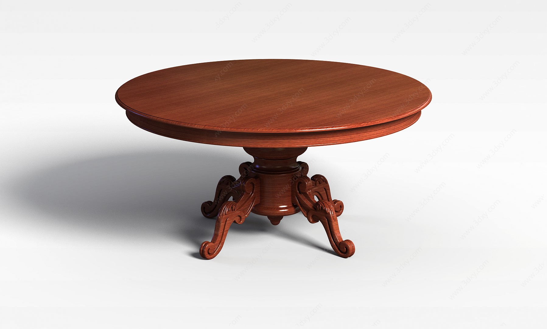 木质圆桌3D模型