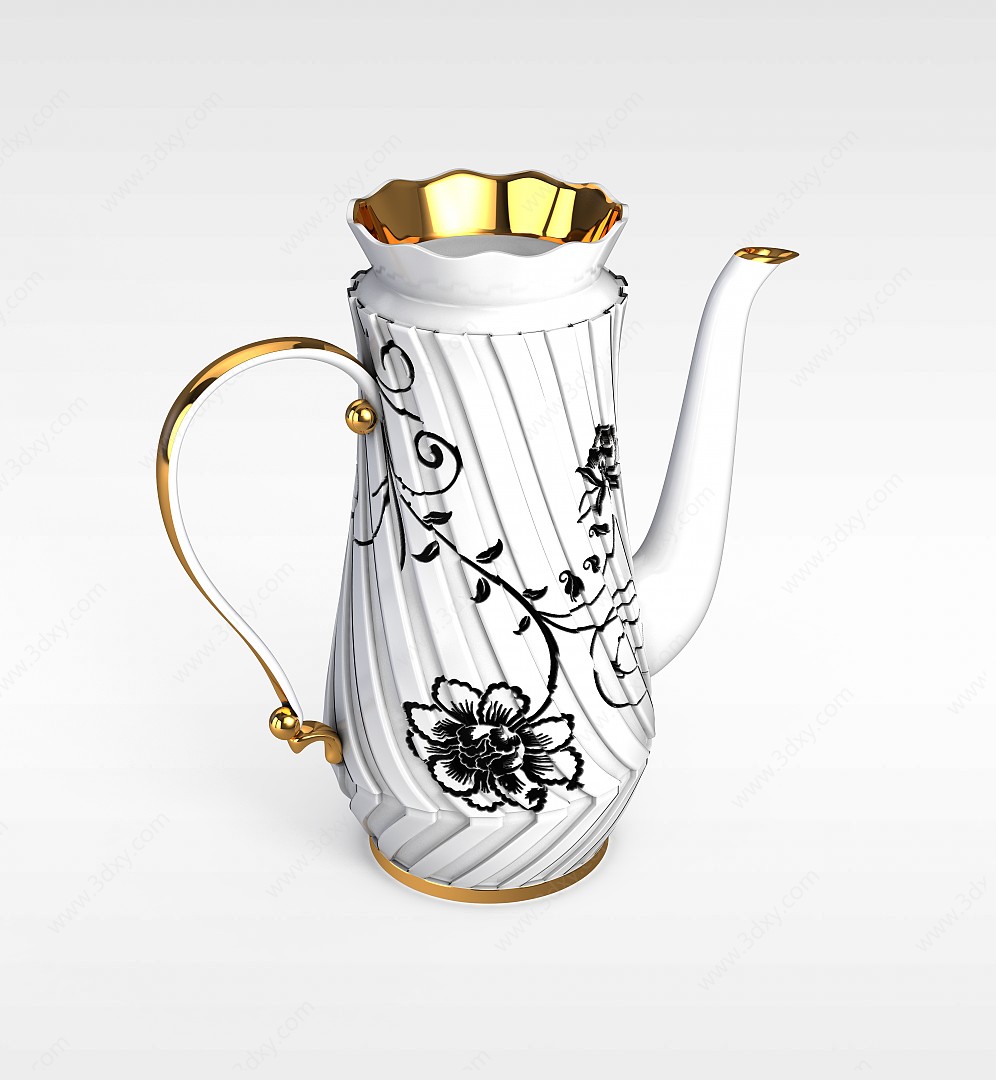 欧式茶壶3D模型