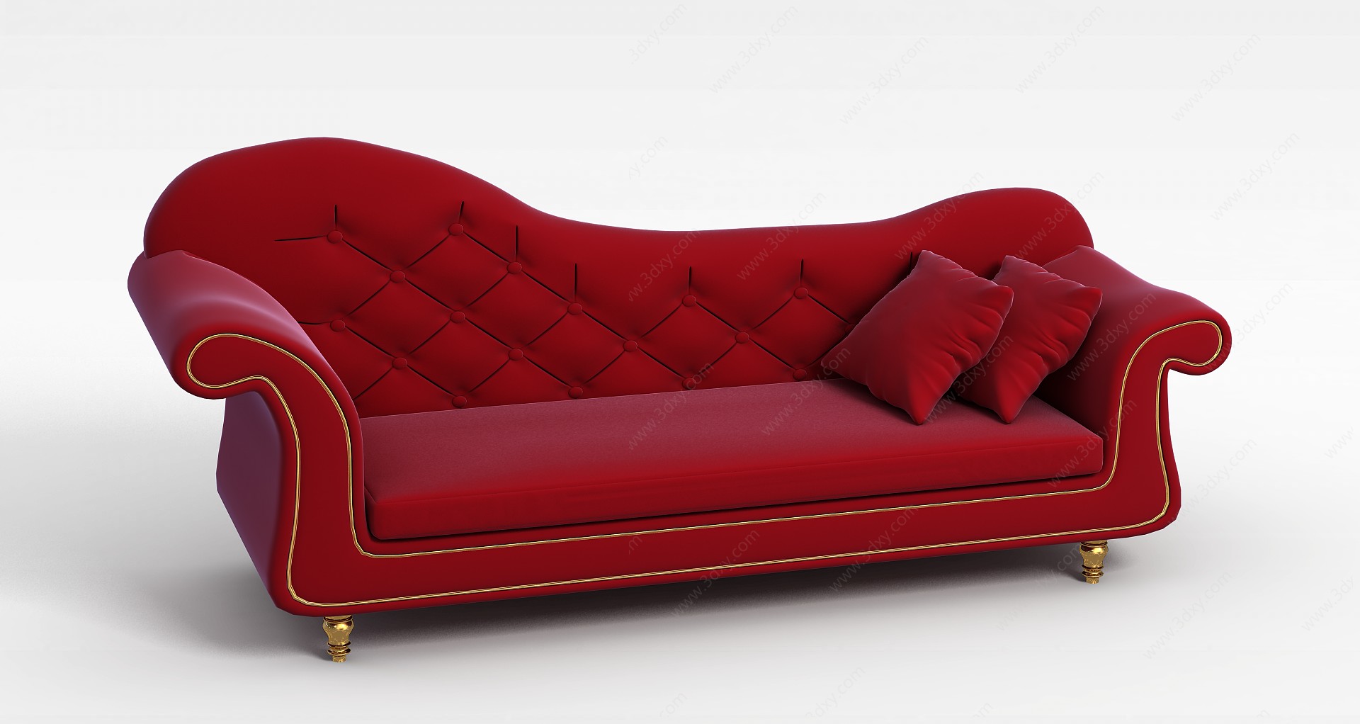 红色贵妃椅3D模型