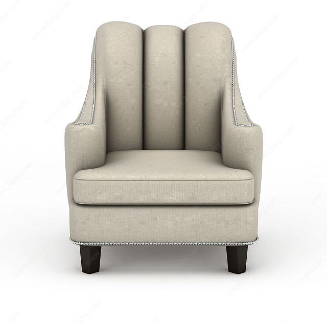  现代单人沙发3D模型