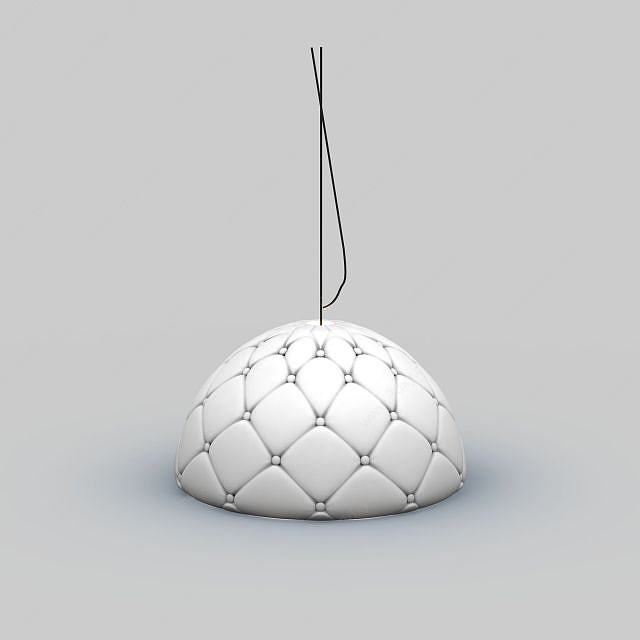 软包造型吊灯3D模型