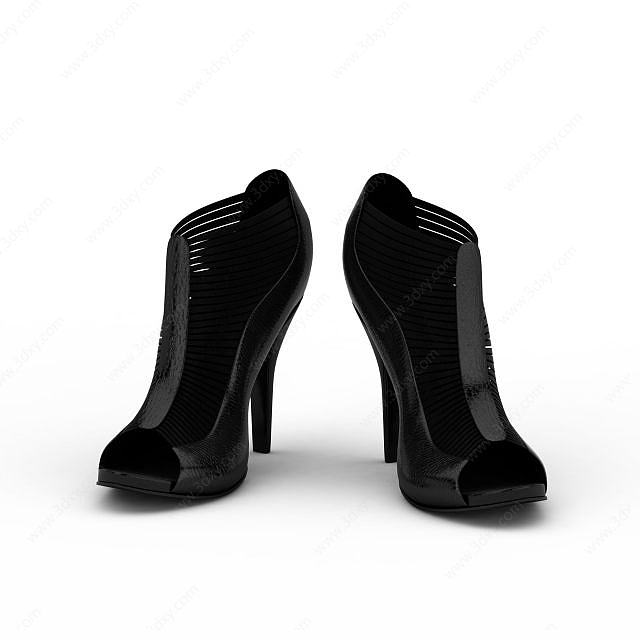 女士高跟凉鞋3D模型