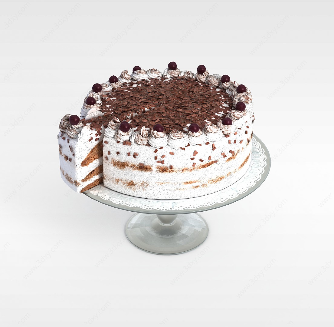 巧克力蛋糕3D模型