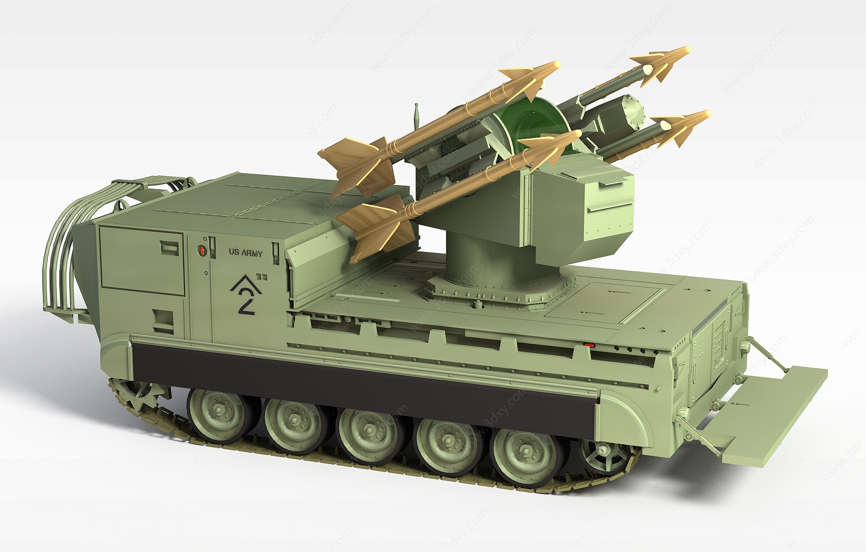 军事坦克车3D模型