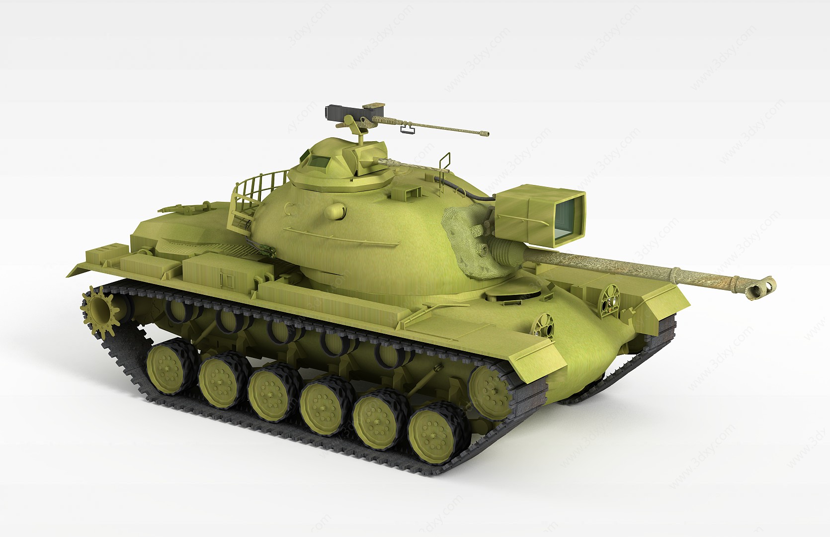 金属坦克车3D模型