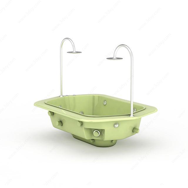 双人浴缸3D模型