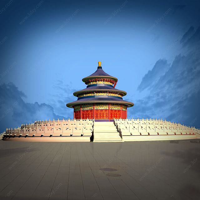 北京天坛场景3D模型