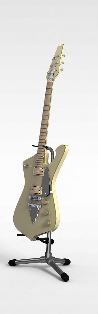 简约吉他3D模型