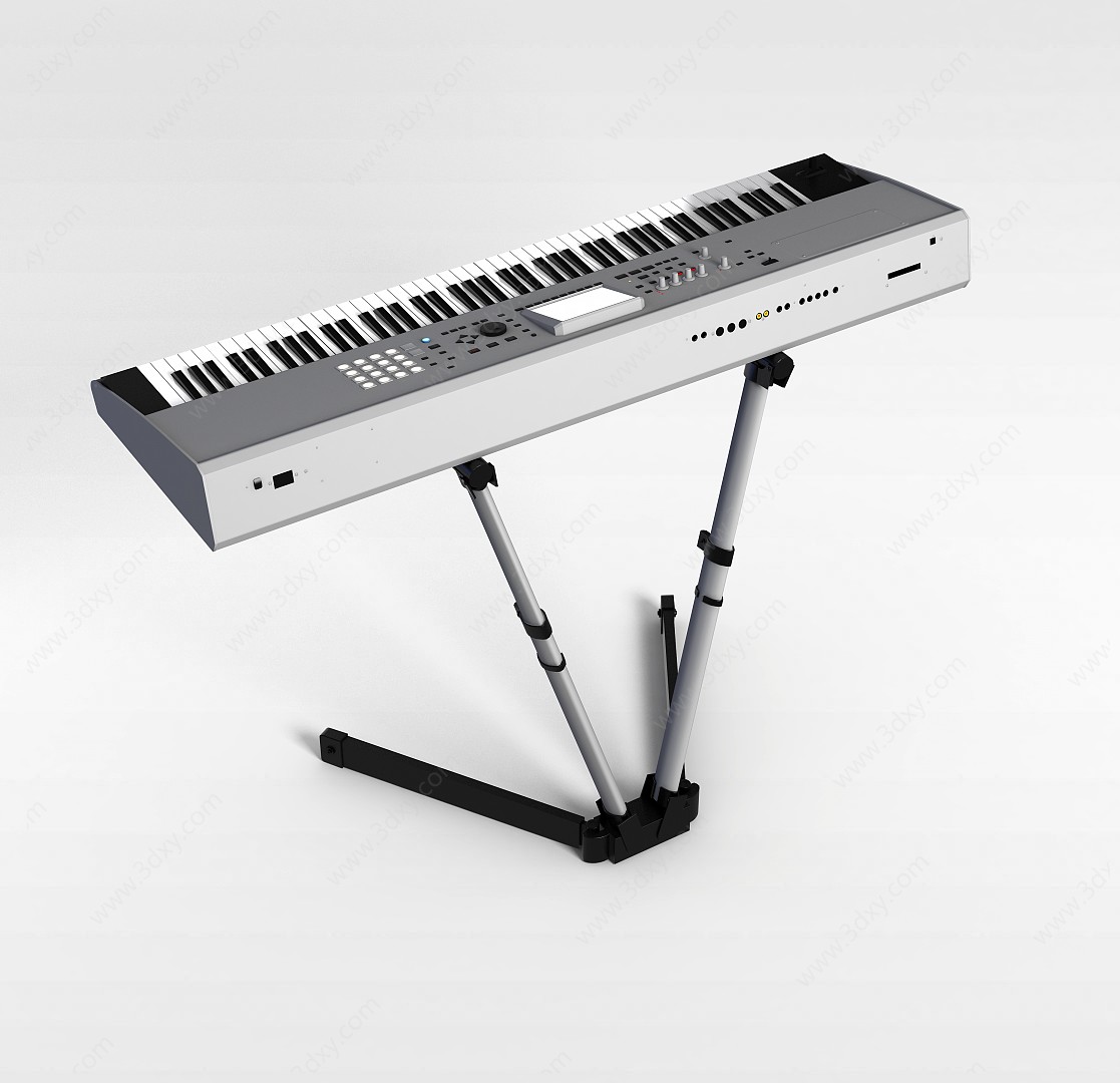 单排键电子琴3D模型