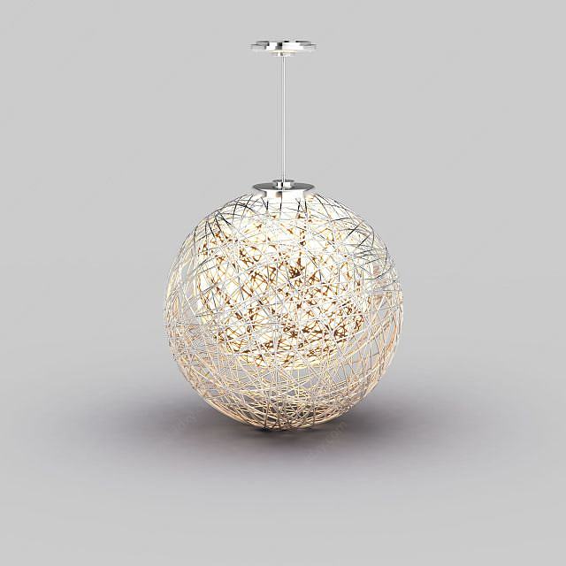 现代餐厅吊灯3D模型