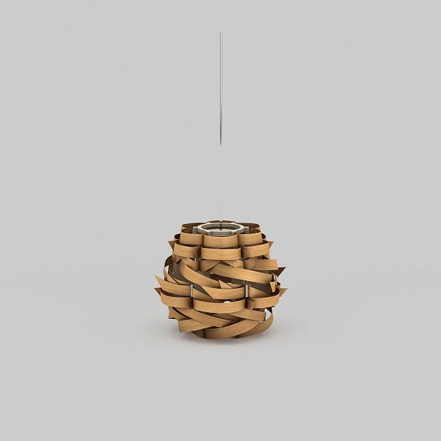 木质吊灯3D模型