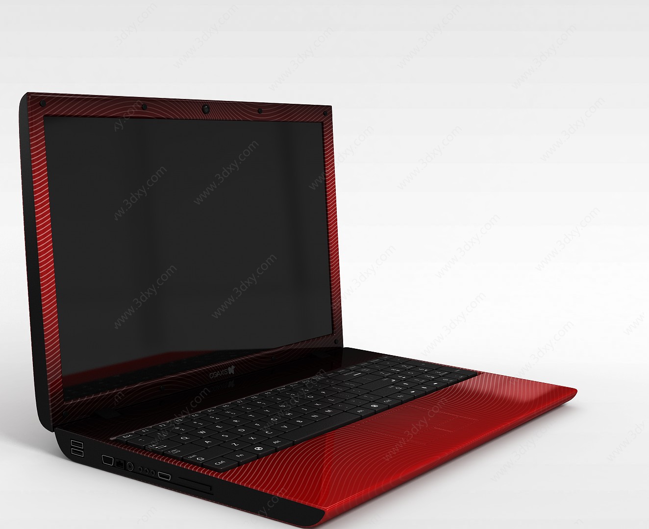 红色笔记本3D模型