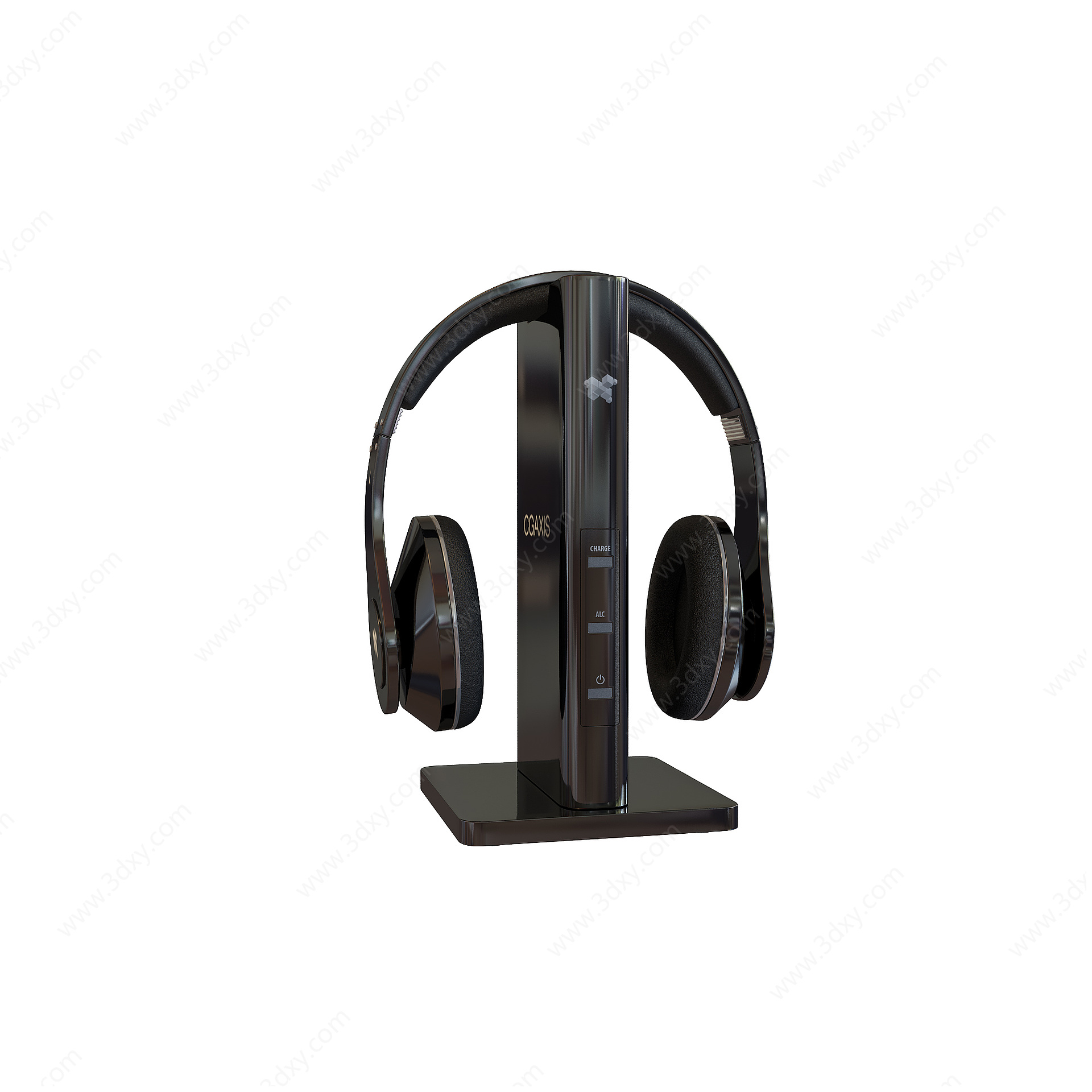 黑色耳机3D模型