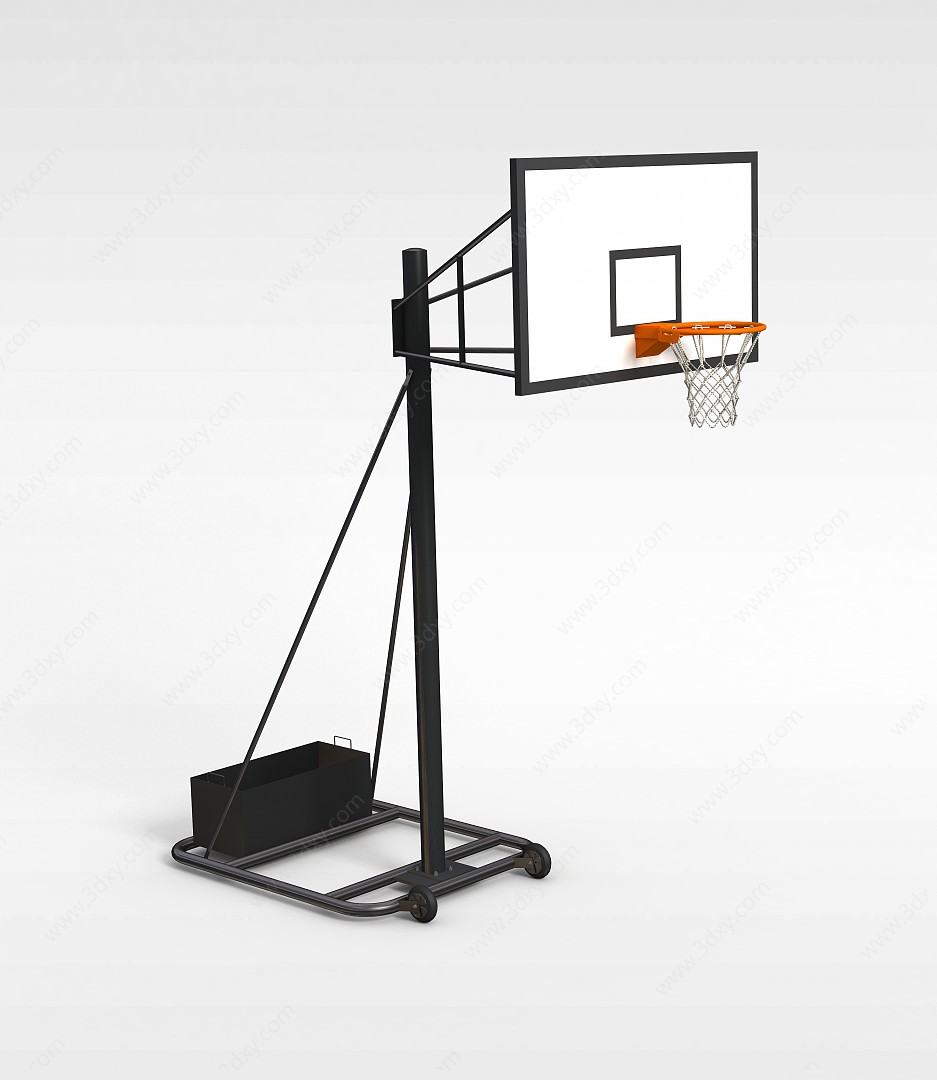 校园篮球架3D模型