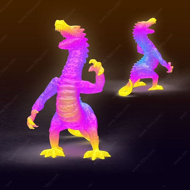 恐龙造型花灯3D模型