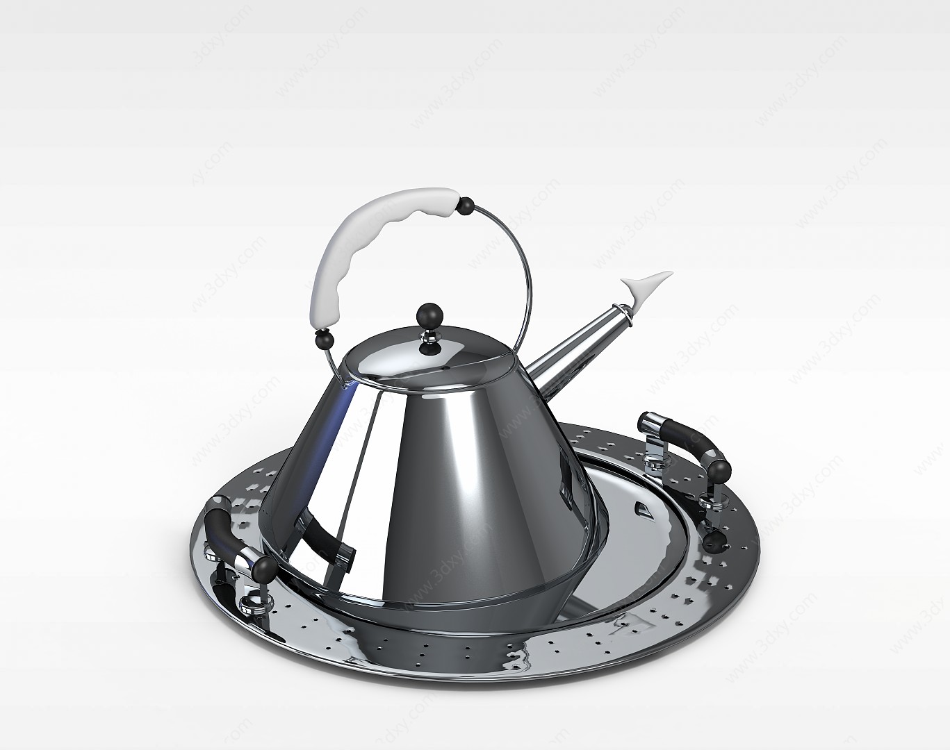 不锈钢茶壶3D模型