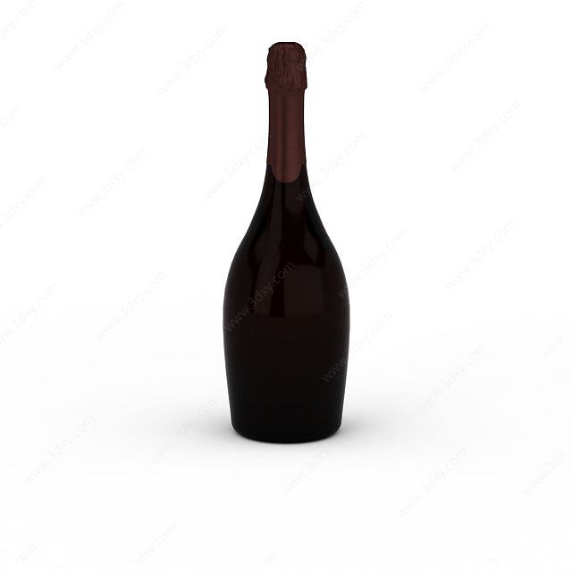 高档红酒瓶3D模型