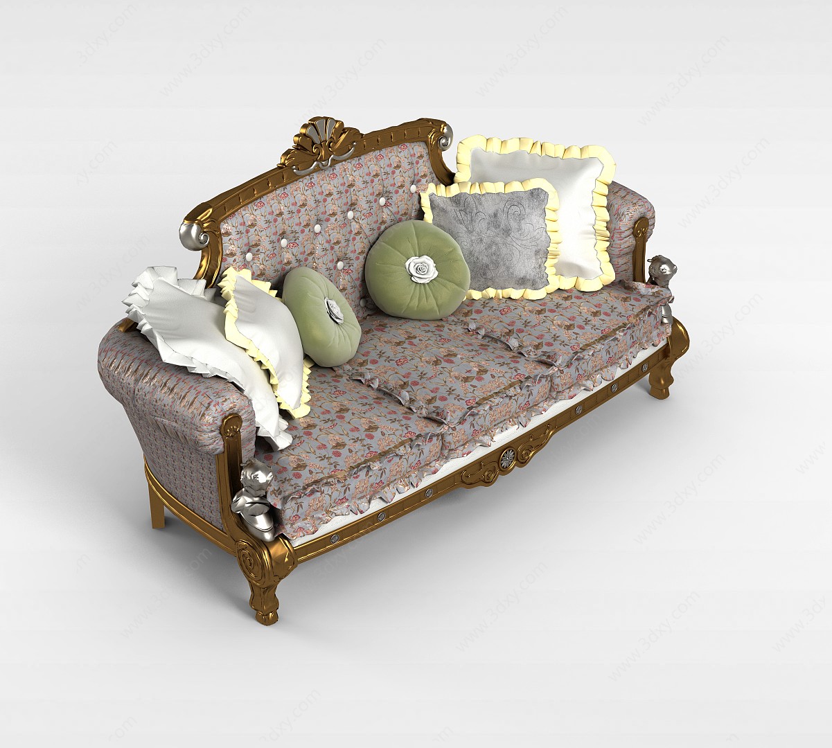 欧式田园沙发3D模型