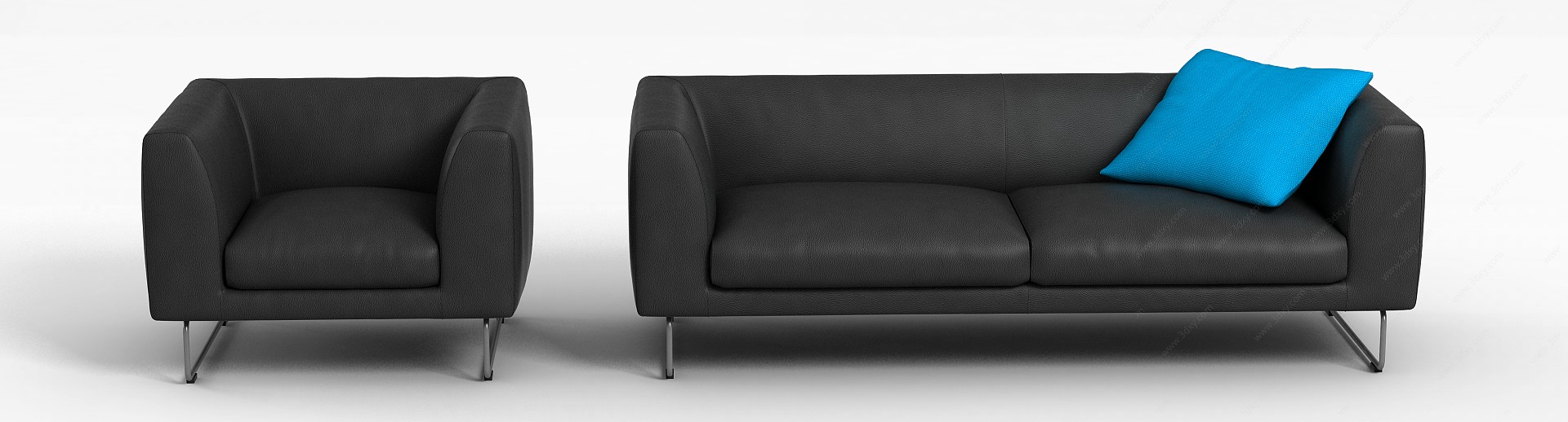 黑色简约沙发3D模型