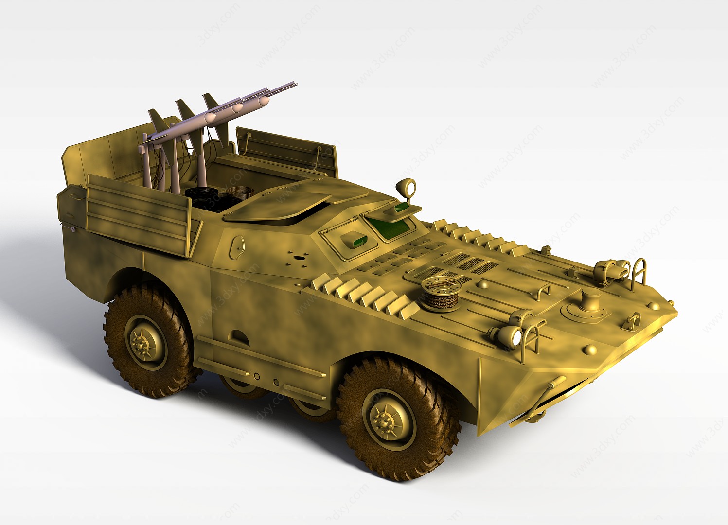 军事坦克玩具3D模型