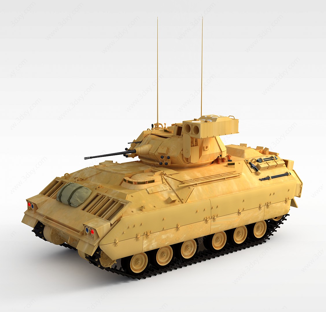 遥控坦克车3D模型