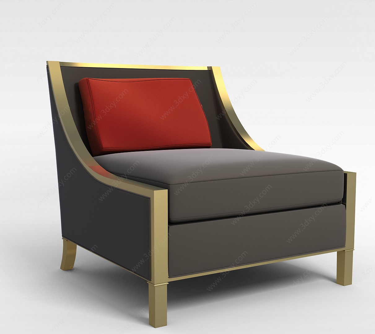 单人椅座沙发3D模型