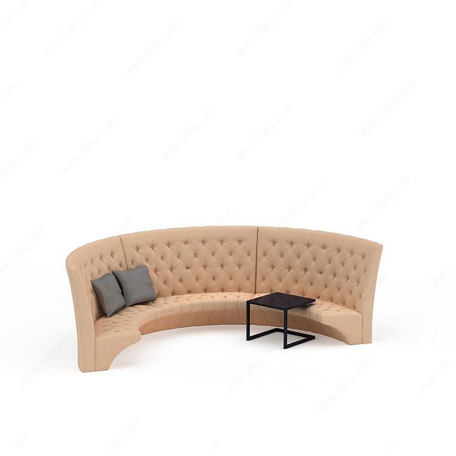 弧形创意沙发3D模型