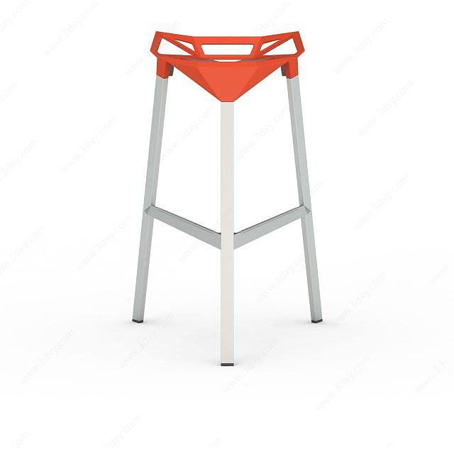 个性吧台椅3D模型