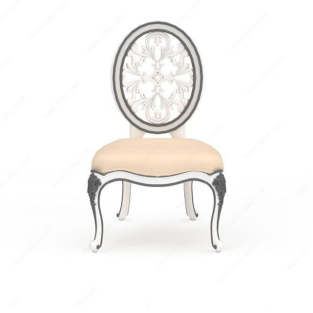 欧式古典梳妆椅3D模型