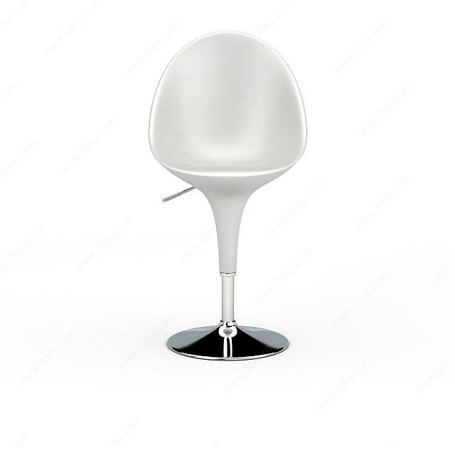 白色高脚椅子3D模型