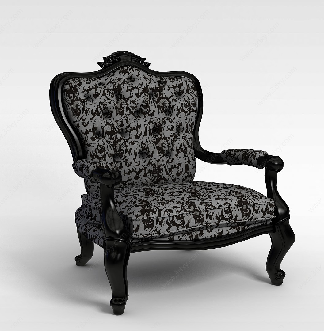 欧式布艺软椅3D模型